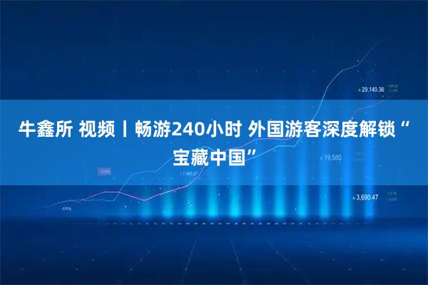 牛鑫所 视频丨畅游240小时 外国游客深度解锁“宝藏中国”